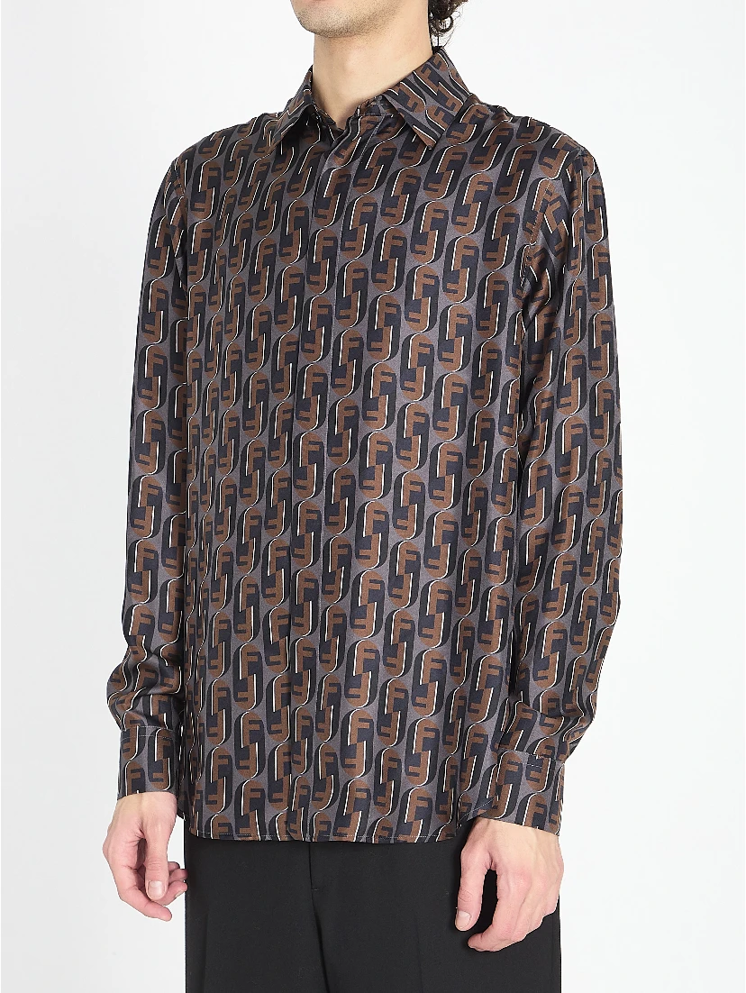 Printed silk shirt