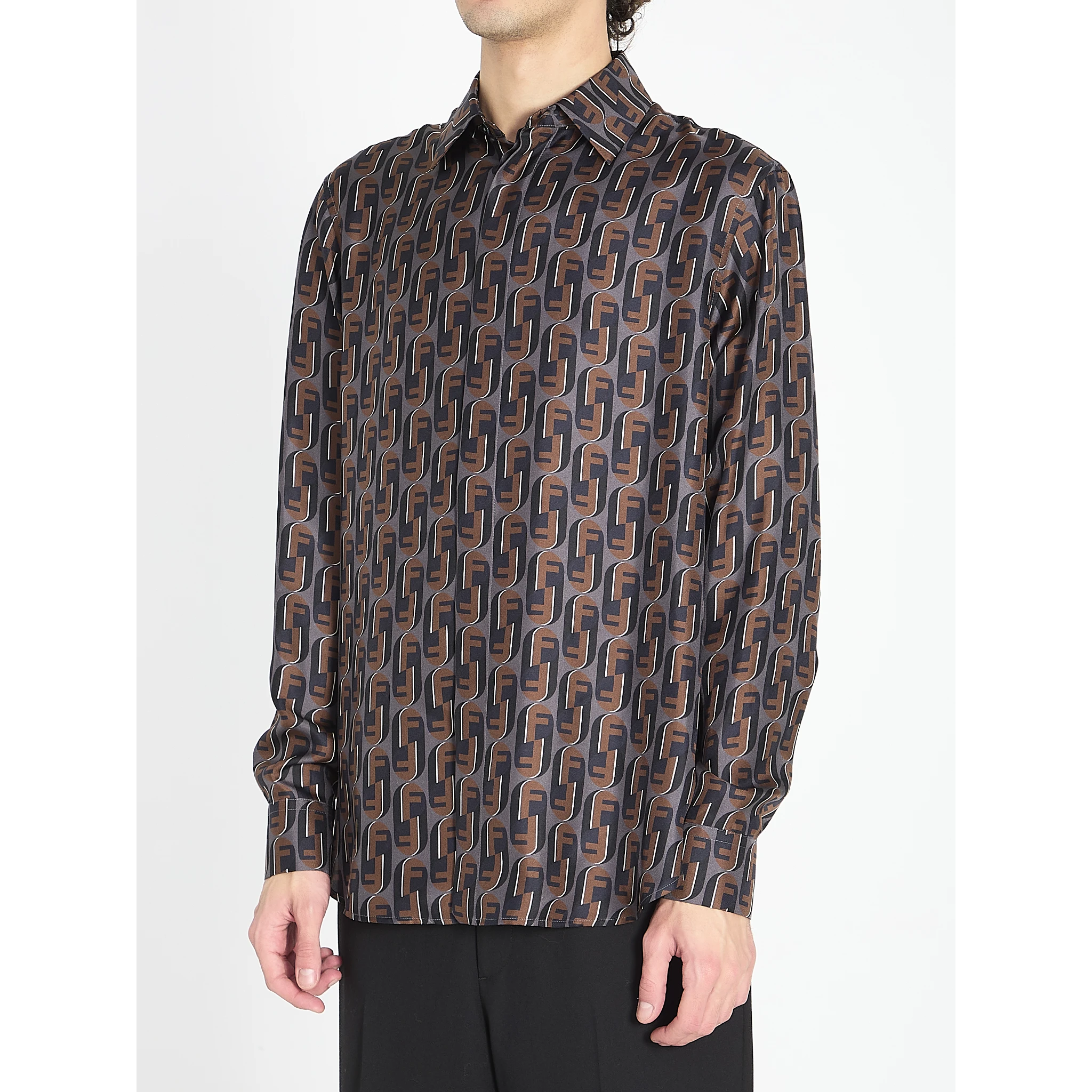 Printed silk shirt