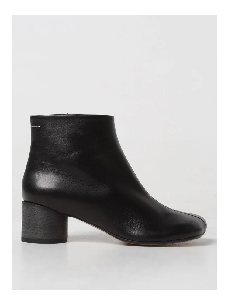Black Leather Ankle Boots