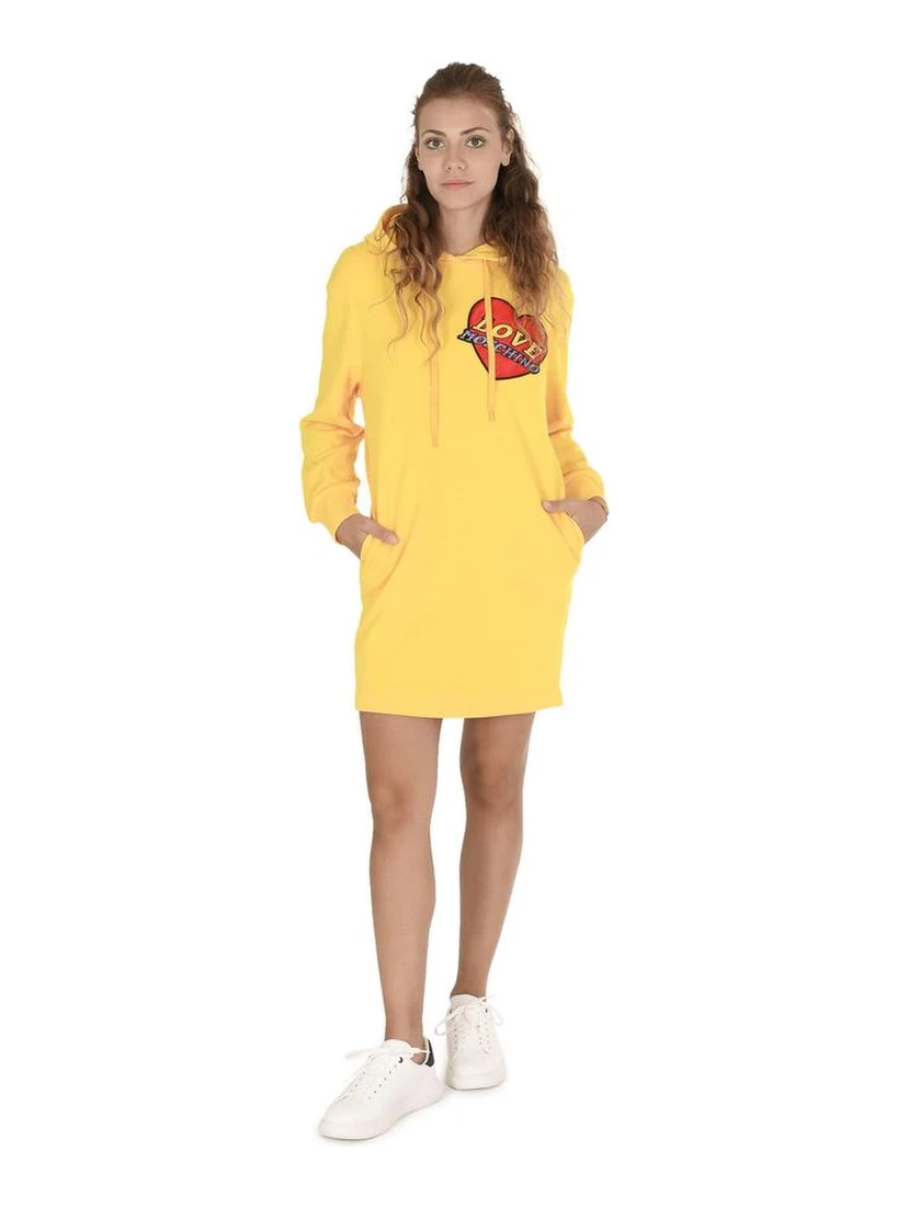 Yellow Cotton Casual Dress