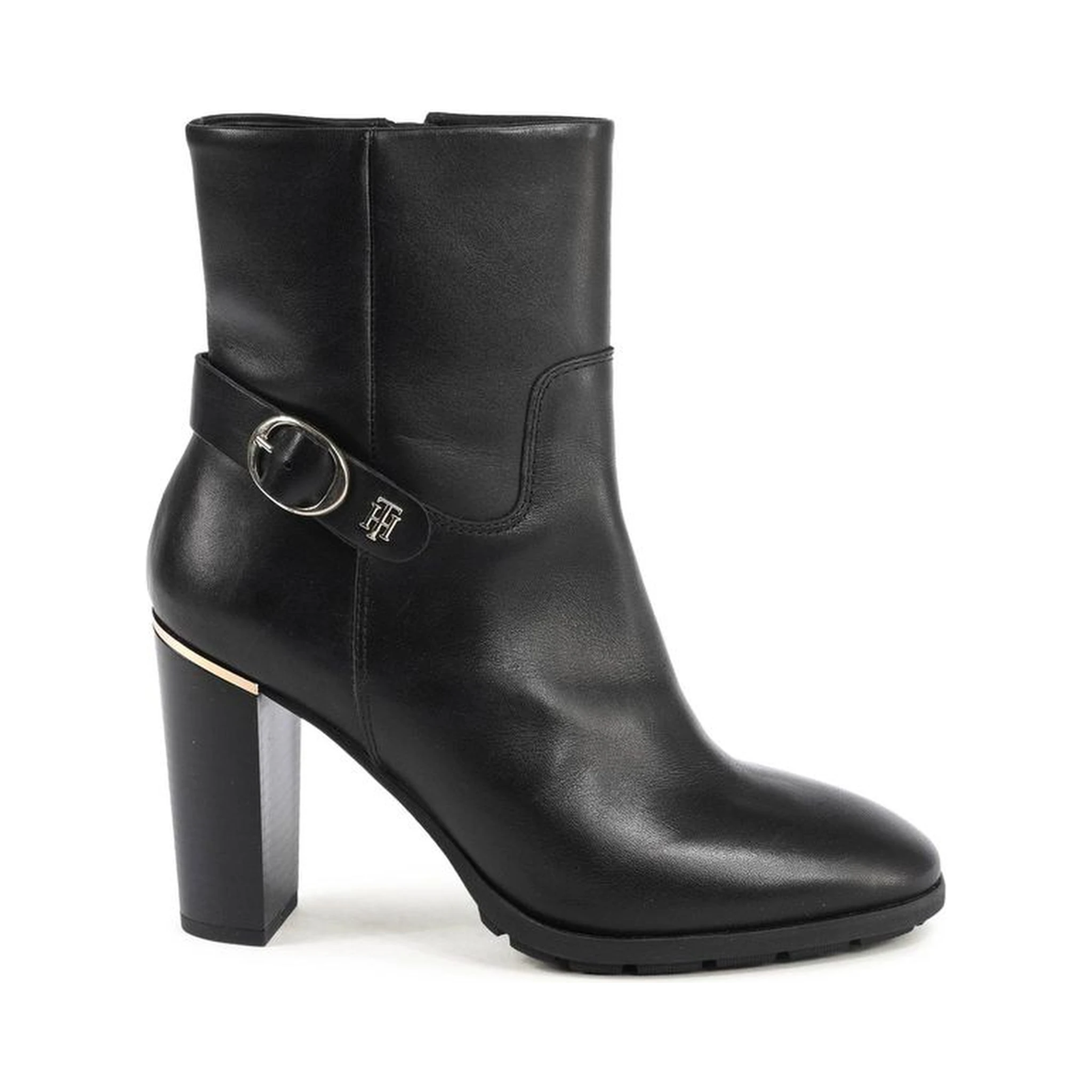 Black Leather Ankle Boots