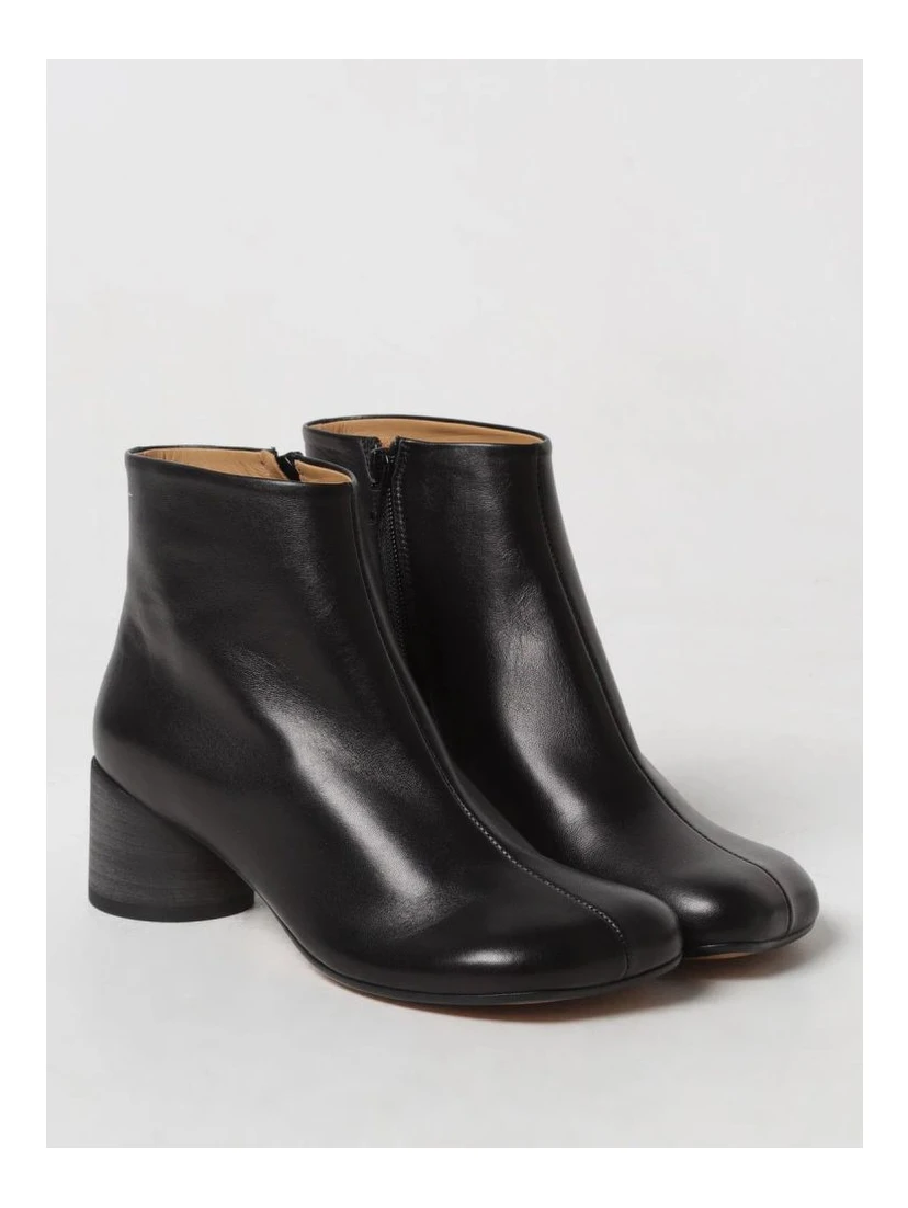 Black Leather Ankle Boots