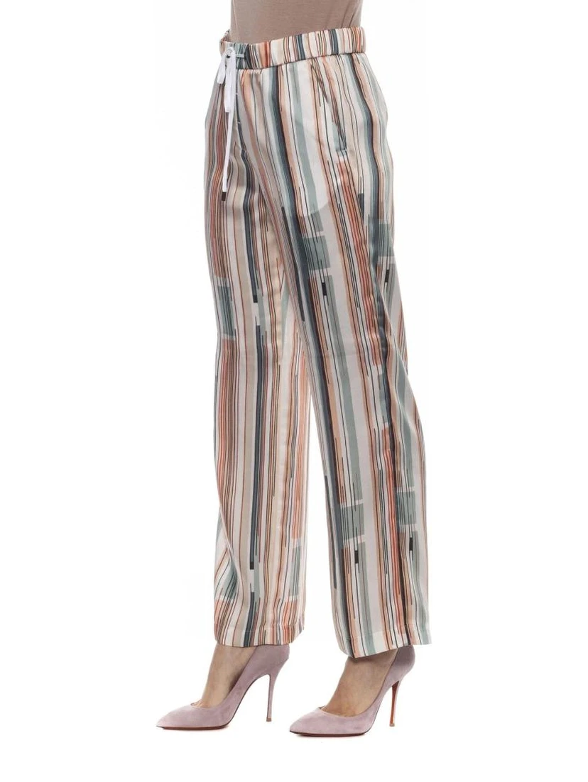 Multicolor Viscose Casual Pants