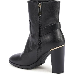 Black Leather Ankle Boots