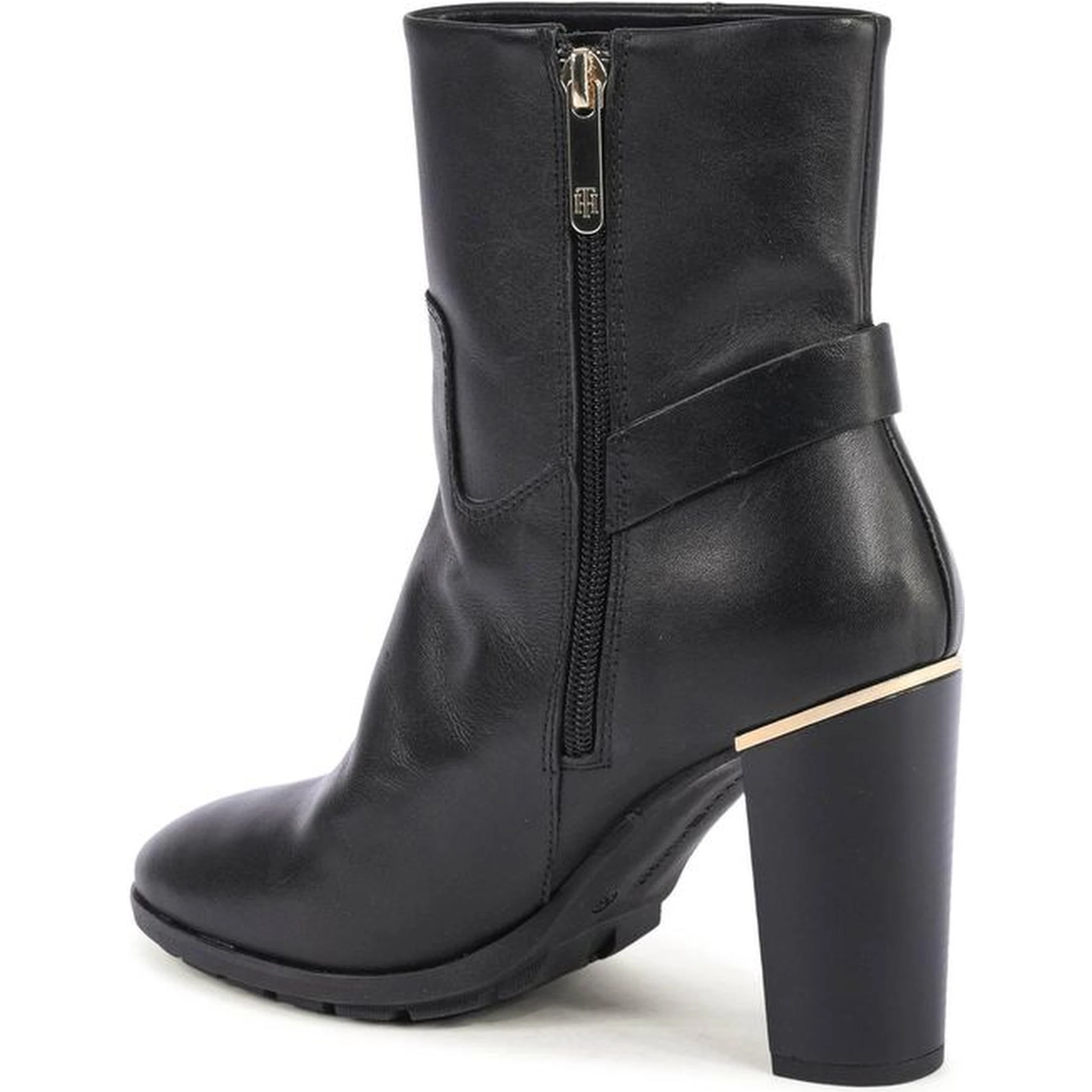 Black Leather Ankle Boots
