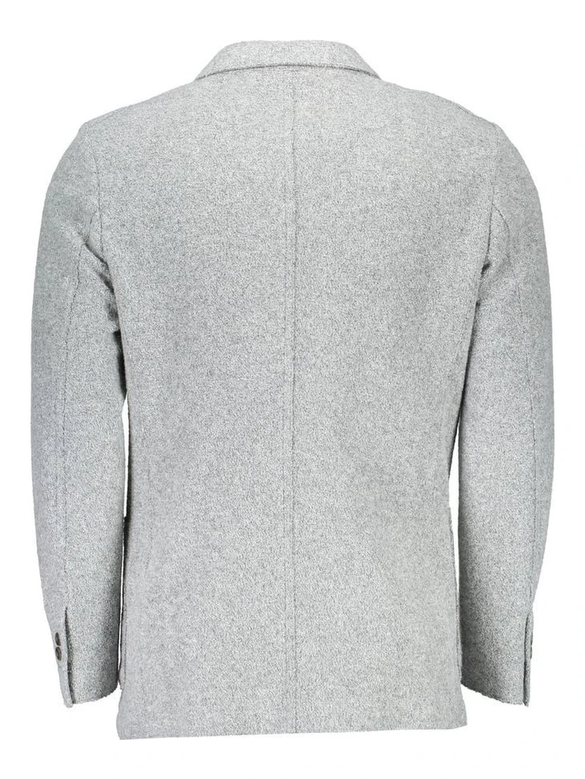 Gray Polyester And Wool Blazer