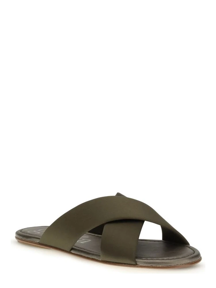 Brown Silk Flat Sandals alternative