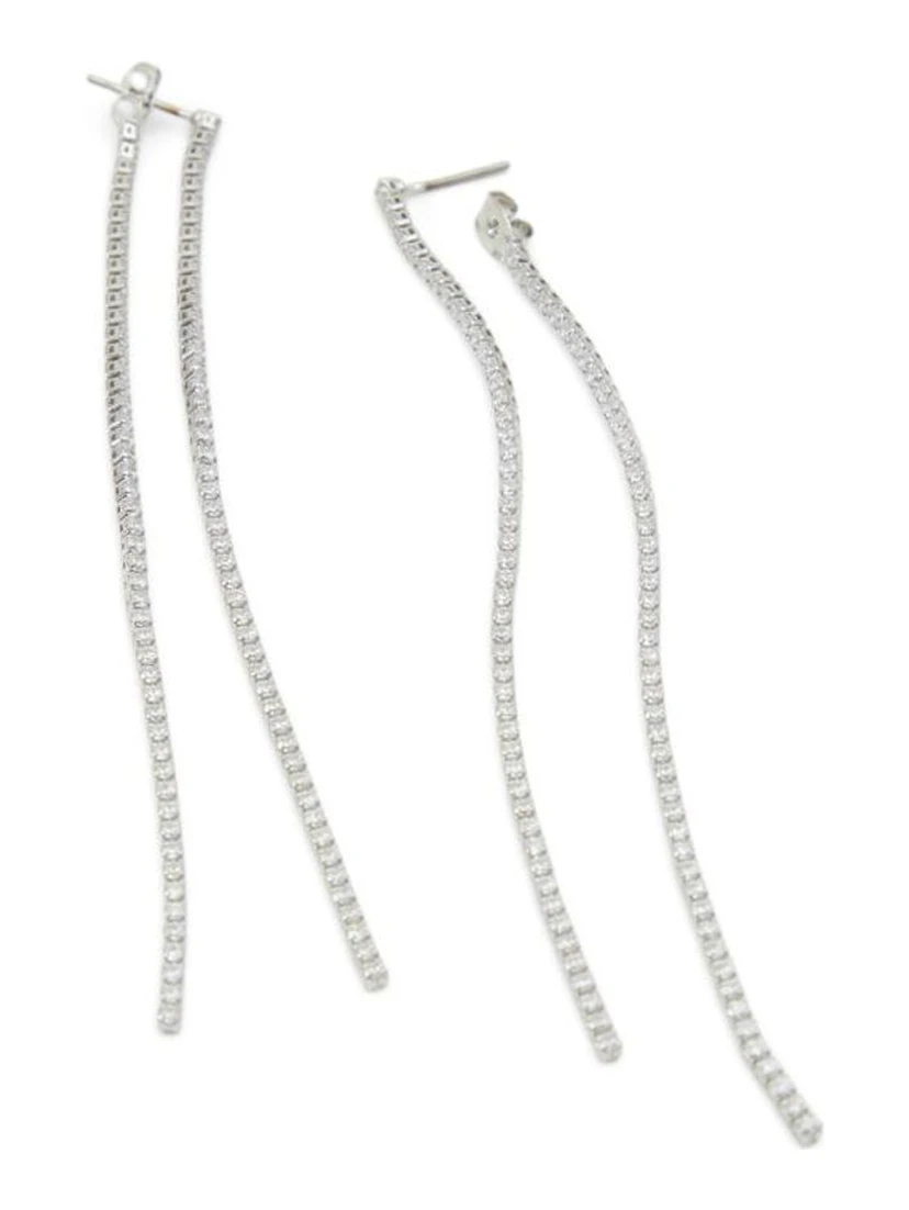 Silver Elastane Earrings