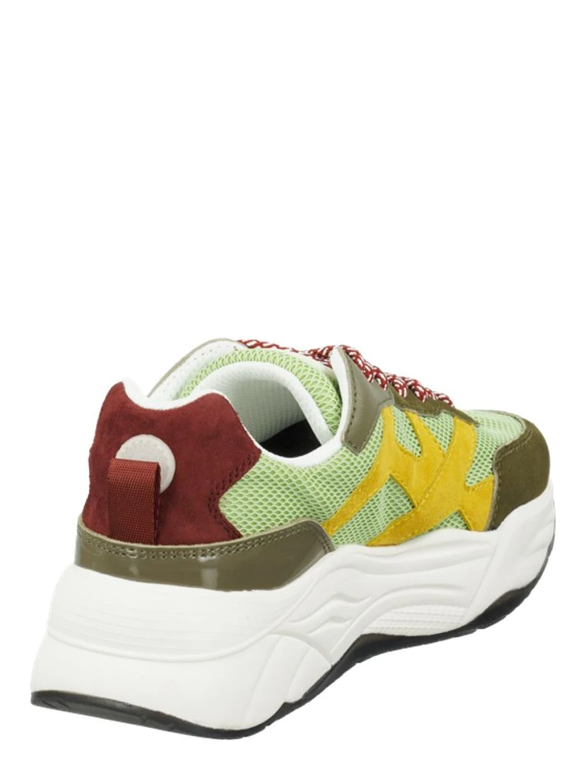 Green Goatskin Chunky Sneakers