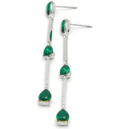 Green Elastane Earrings