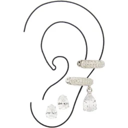 Silver Elastane Earrings