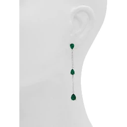 Green Elastane Earrings