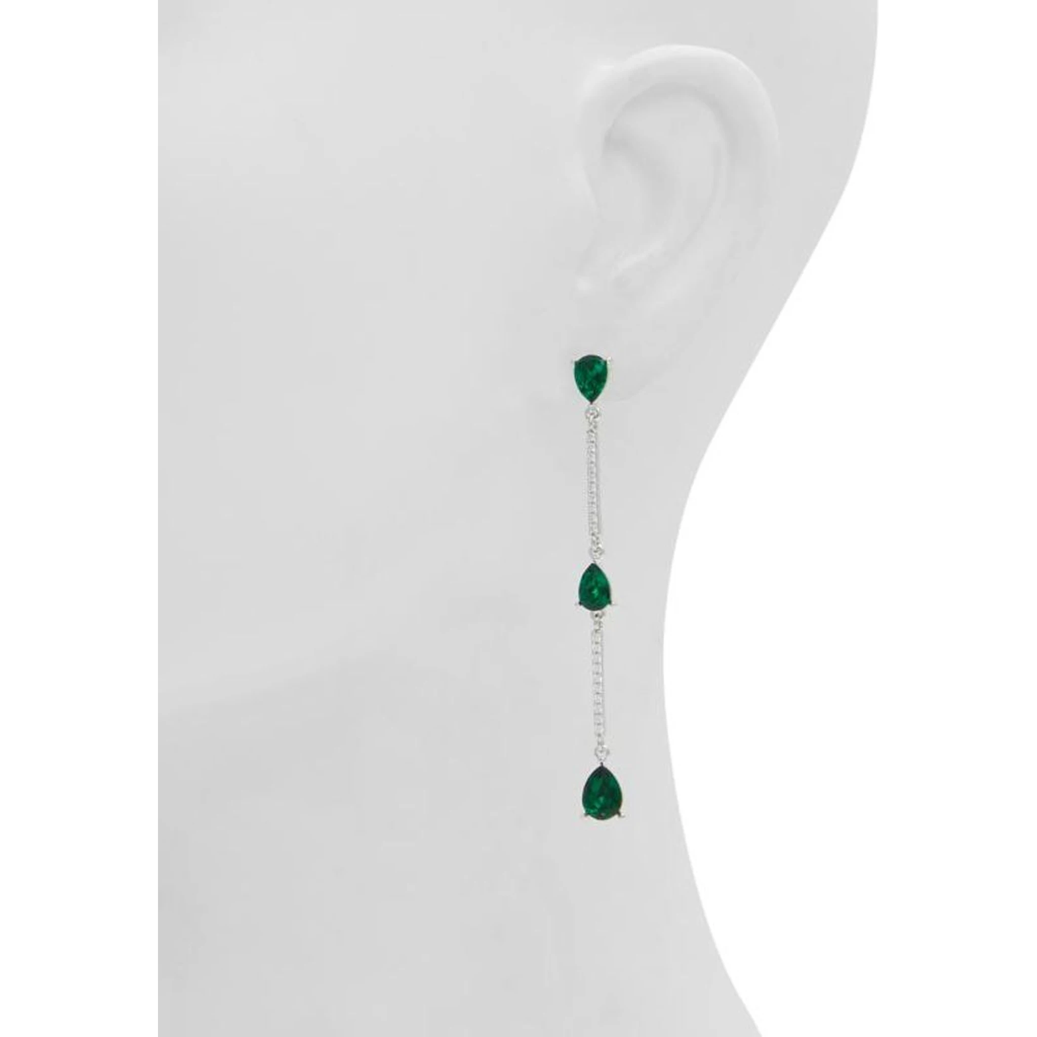 Green Elastane Earrings