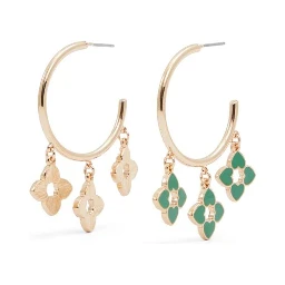 Green Elastane Earrings