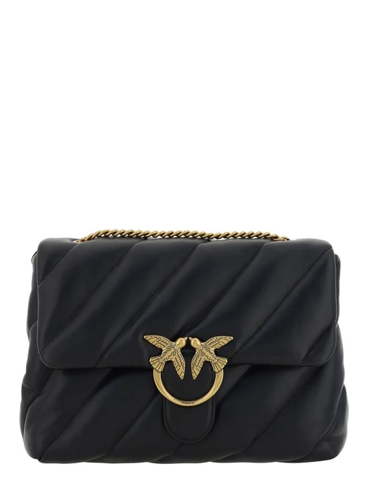 Black Leather Shoulder Bag