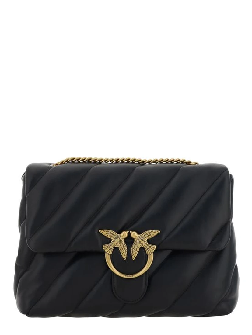 Black Leather Shoulder Bag