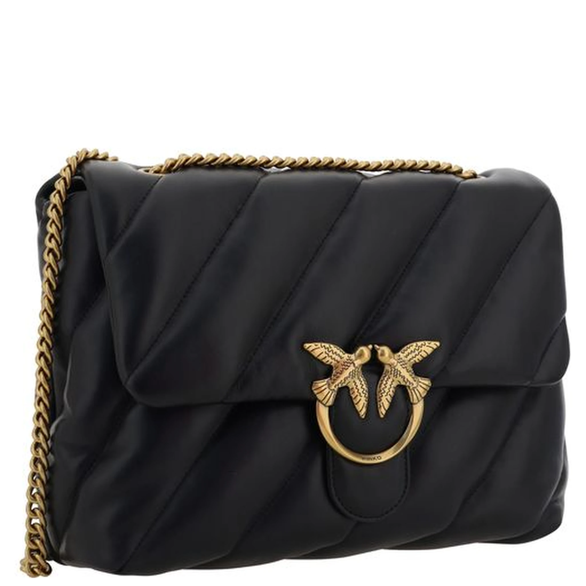 Black Leather Shoulder Bag
