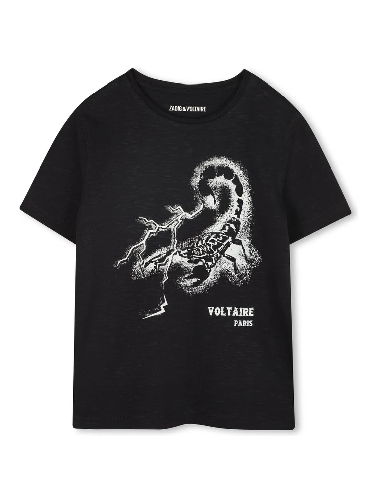 T-SHIRT WITH "SCORPION" LOGO