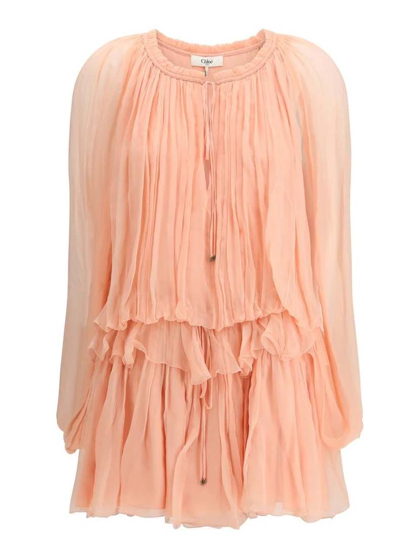 Multicolor Silk Casual Dress