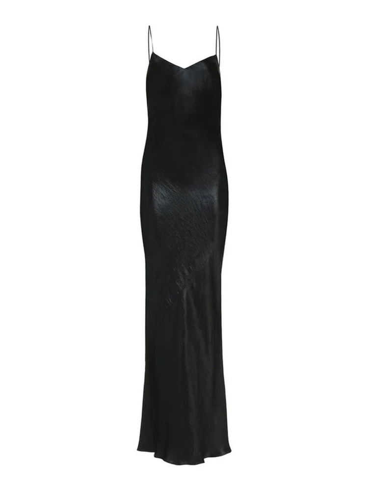 Black Acetate Casual Dress