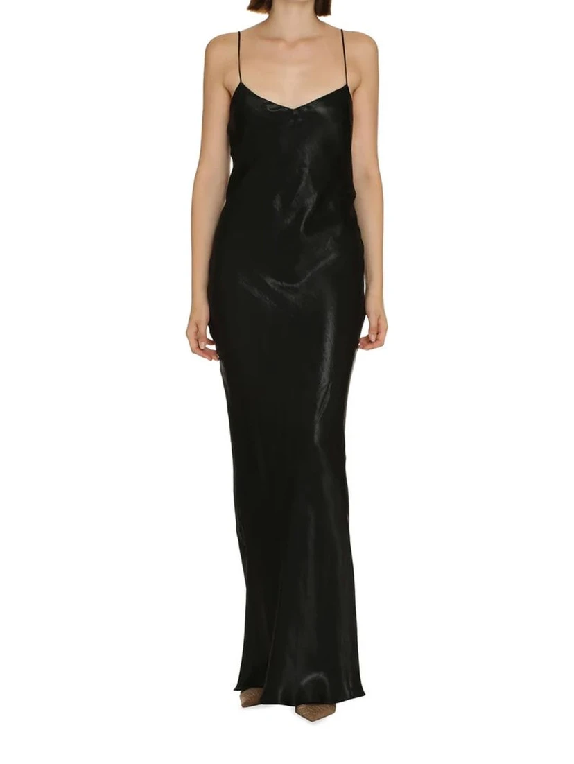 Black Acetate Casual Dress