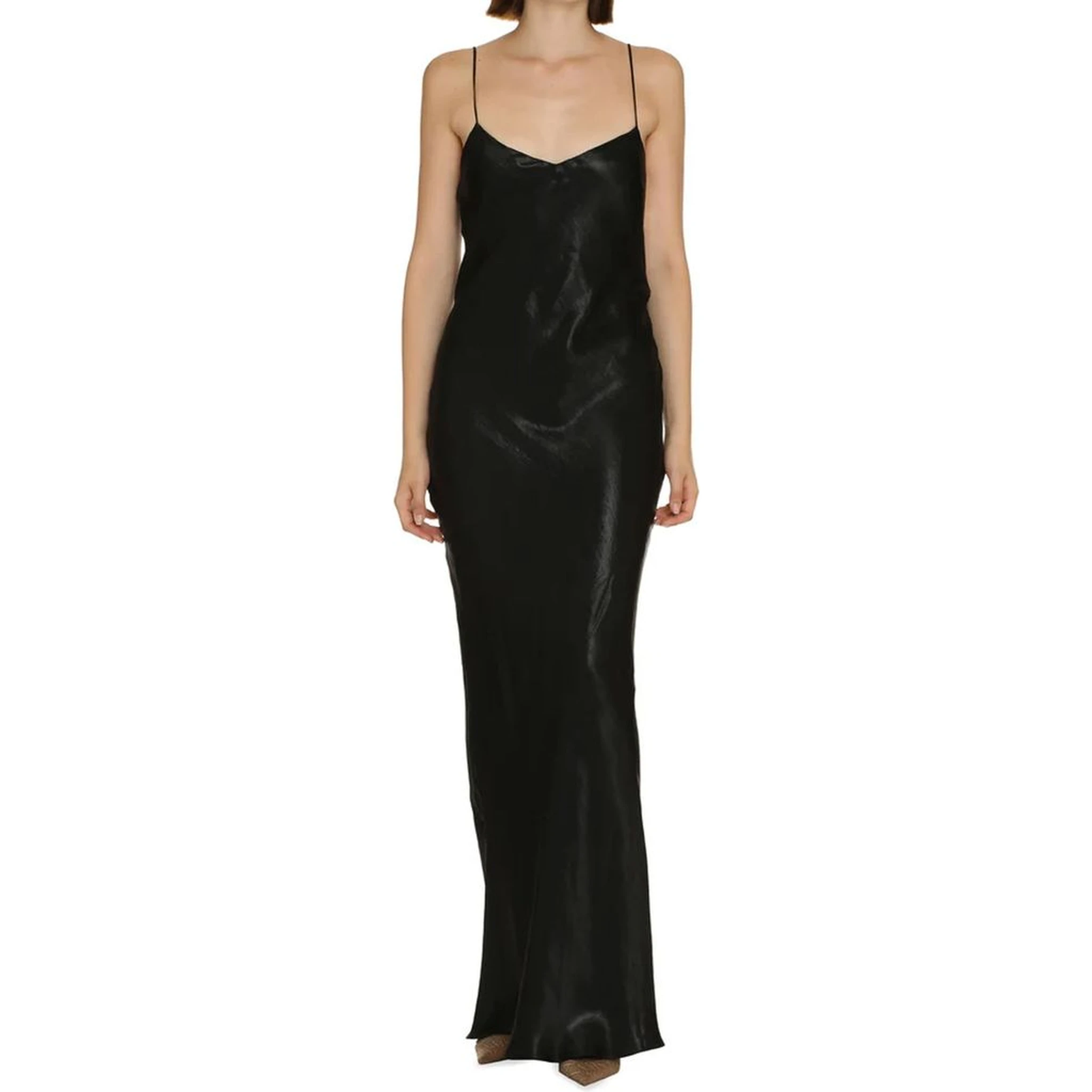 Black Acetate Casual Dress