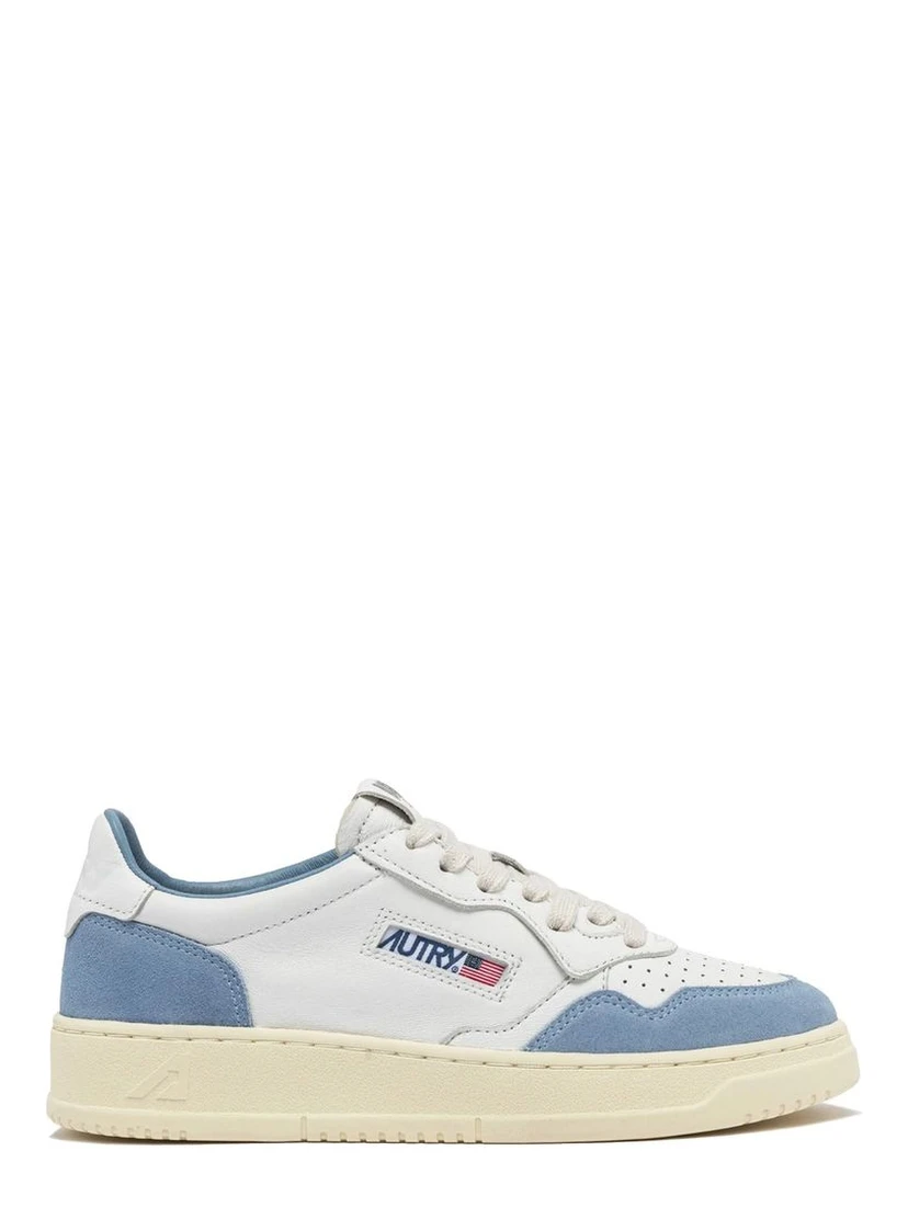 White Leather Low Top Sneakers