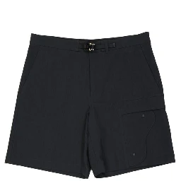 Black Cotton Bermuda Shorts