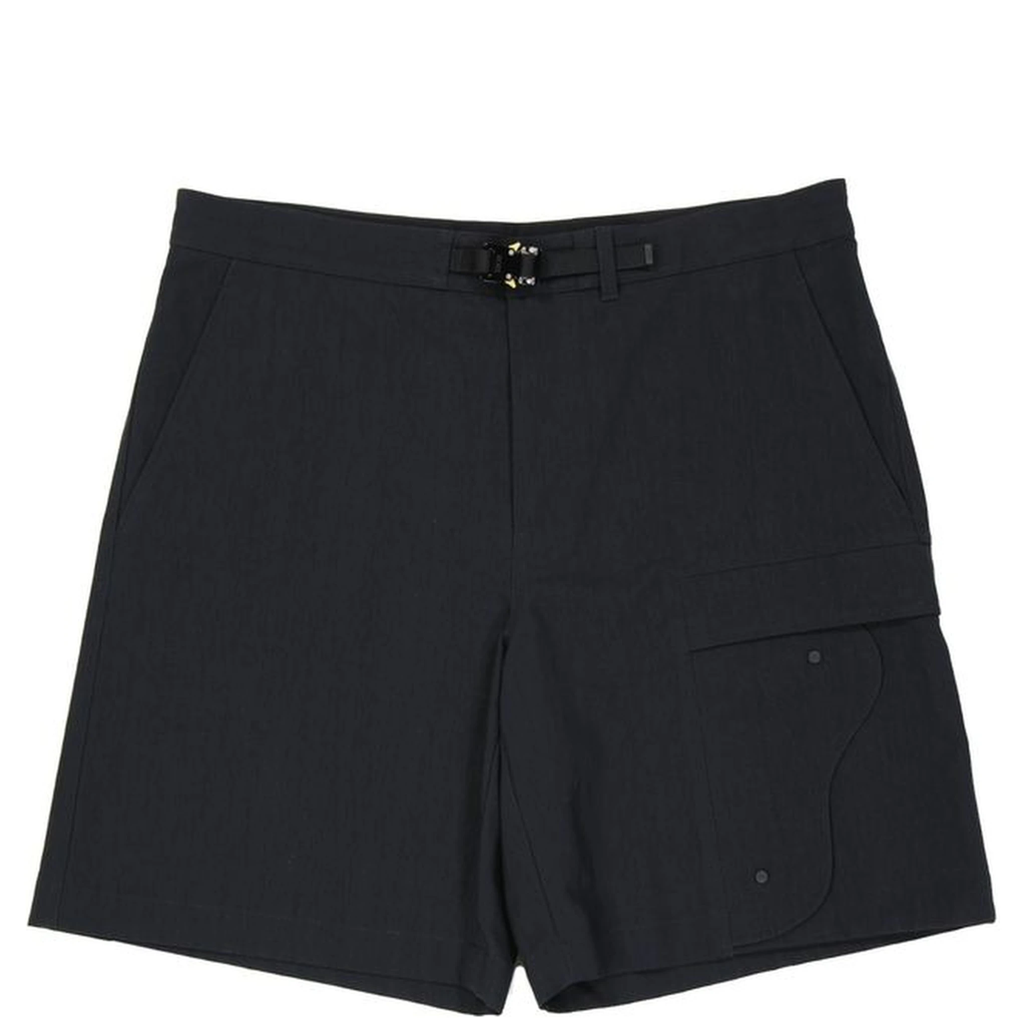 Black Cotton Bermuda Shorts