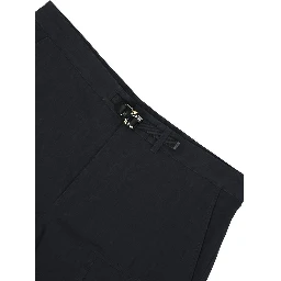 Black Cotton Bermuda Shorts