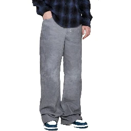 Gray Leather Pants