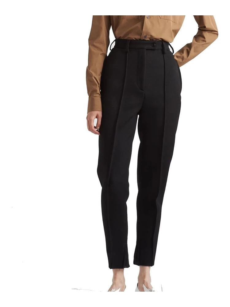 Black Virgin Wool Casual Pants alternative