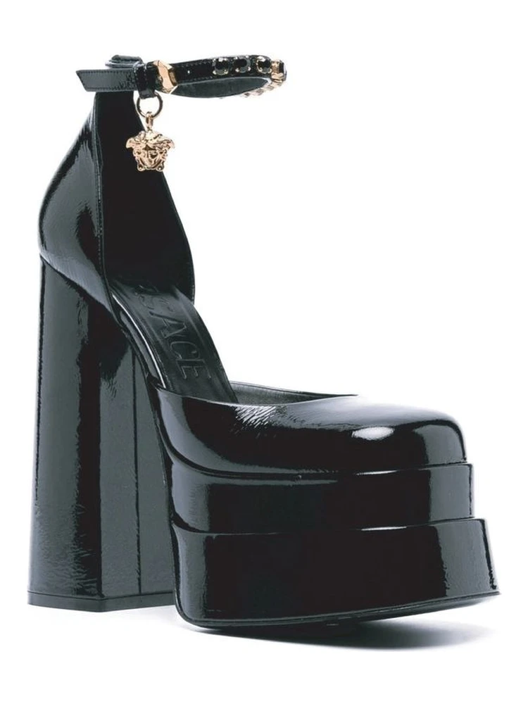 Black Calfskin Platform Pumps alternative