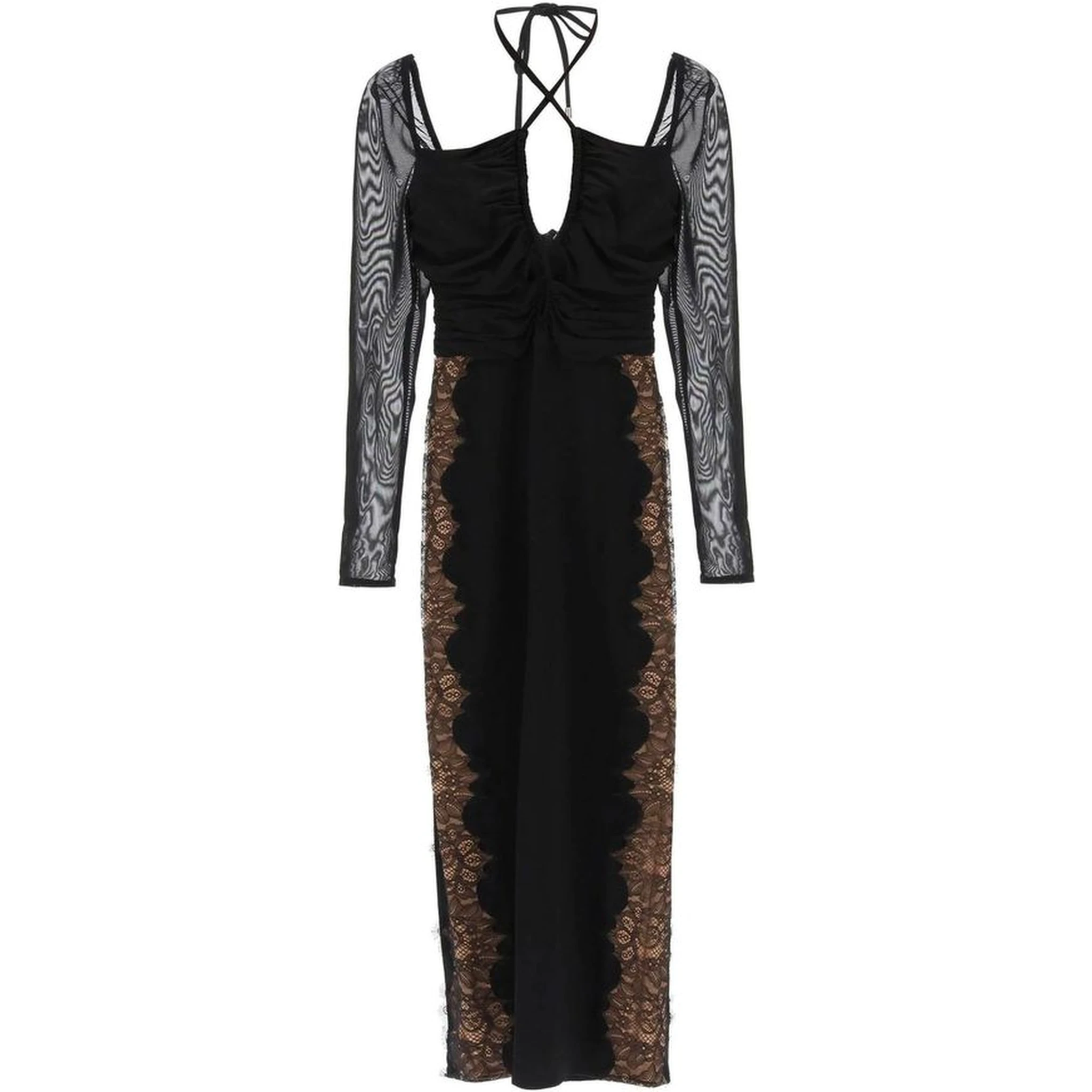 Black Polyester Cocktail Dress