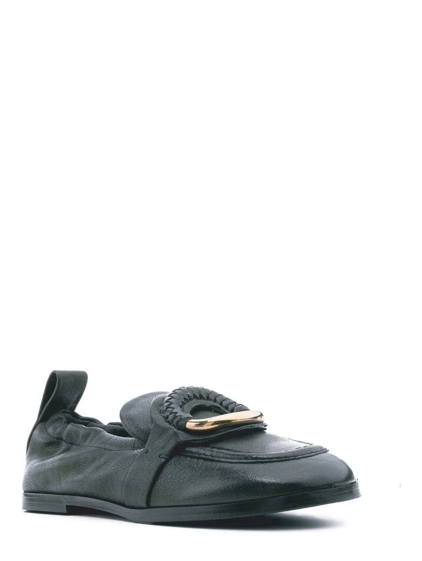 Black Calfskin Slip-On Loafers