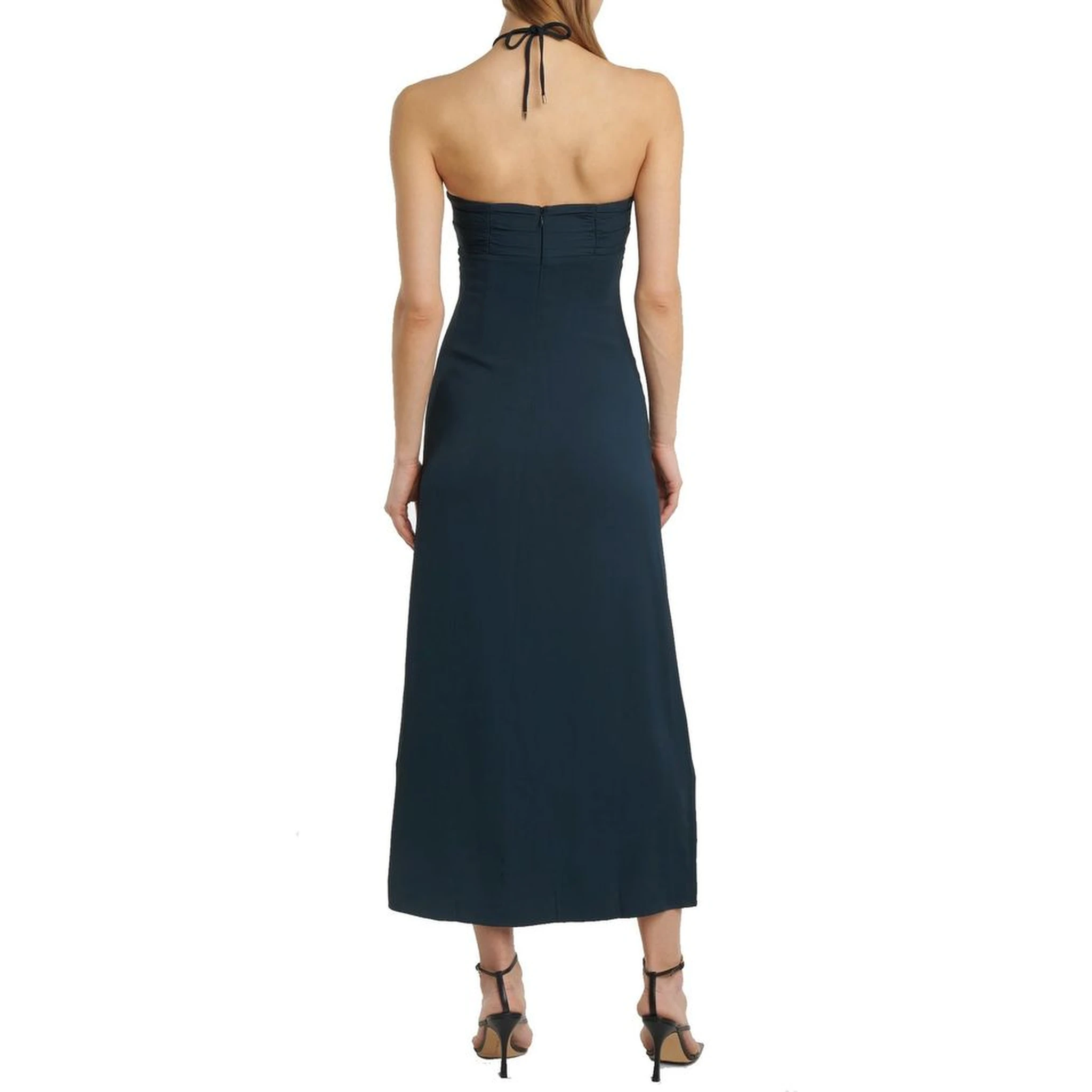 Gray Viscose Casual Dress