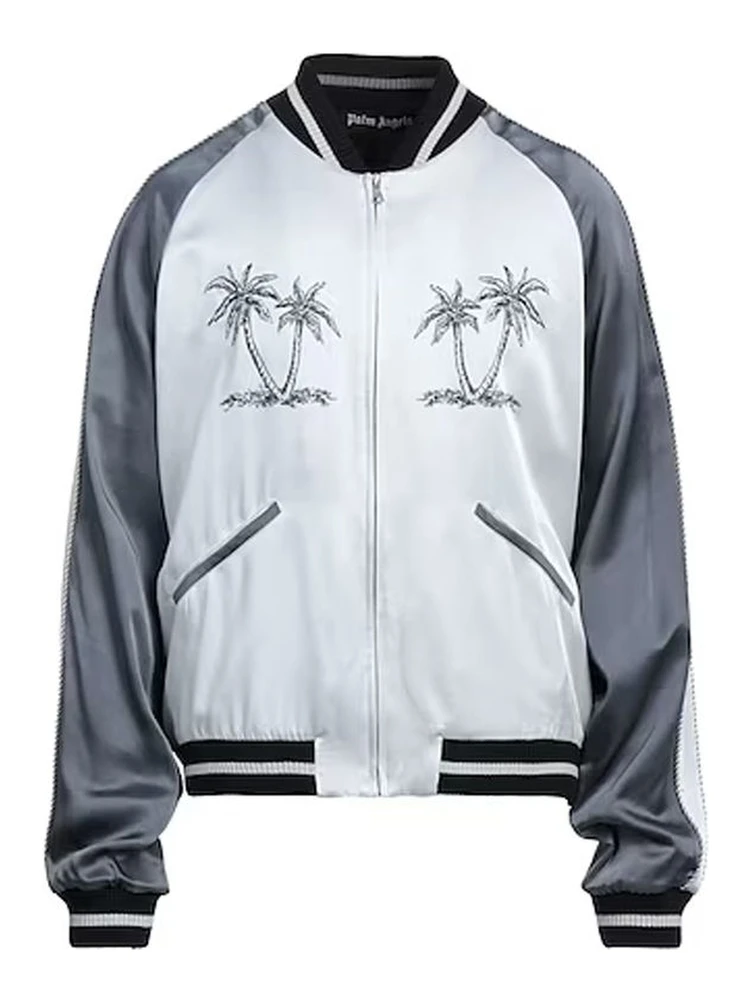 Gray Acetate Bomber