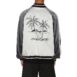 Gray Acetate Bomber