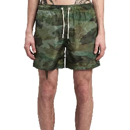 Bicolor Polyester Swim Shorts