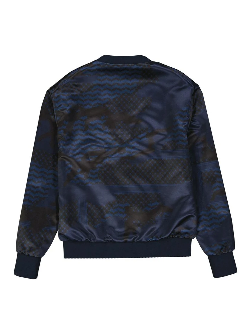 Blue Polyester Bomber