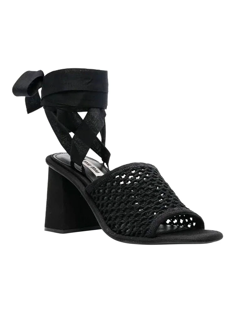 Black Fabric Strap-On Sandals alternative