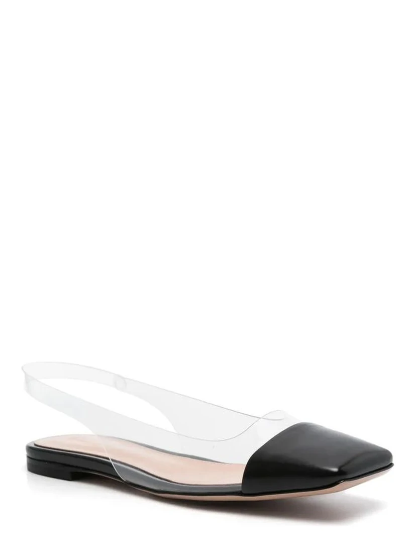 Black Plexiglass Ballet Flats
