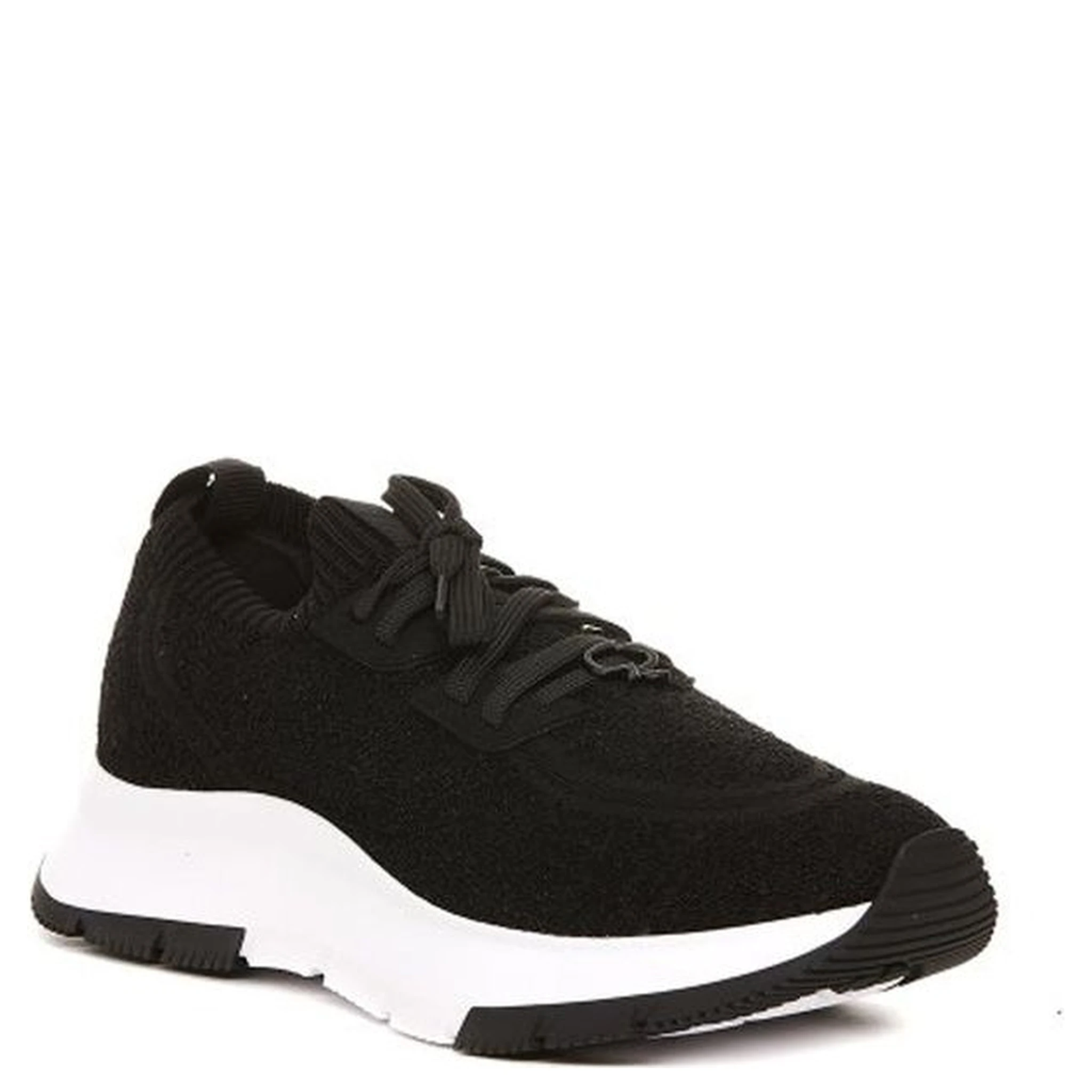 Black Fabric Athletic Sneakers