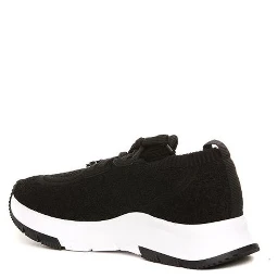 Black Fabric Athletic Sneakers