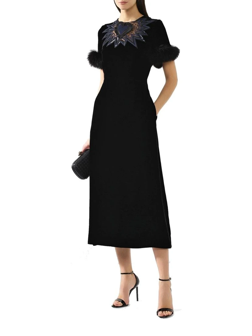 Black Viscose Cocktail Dress