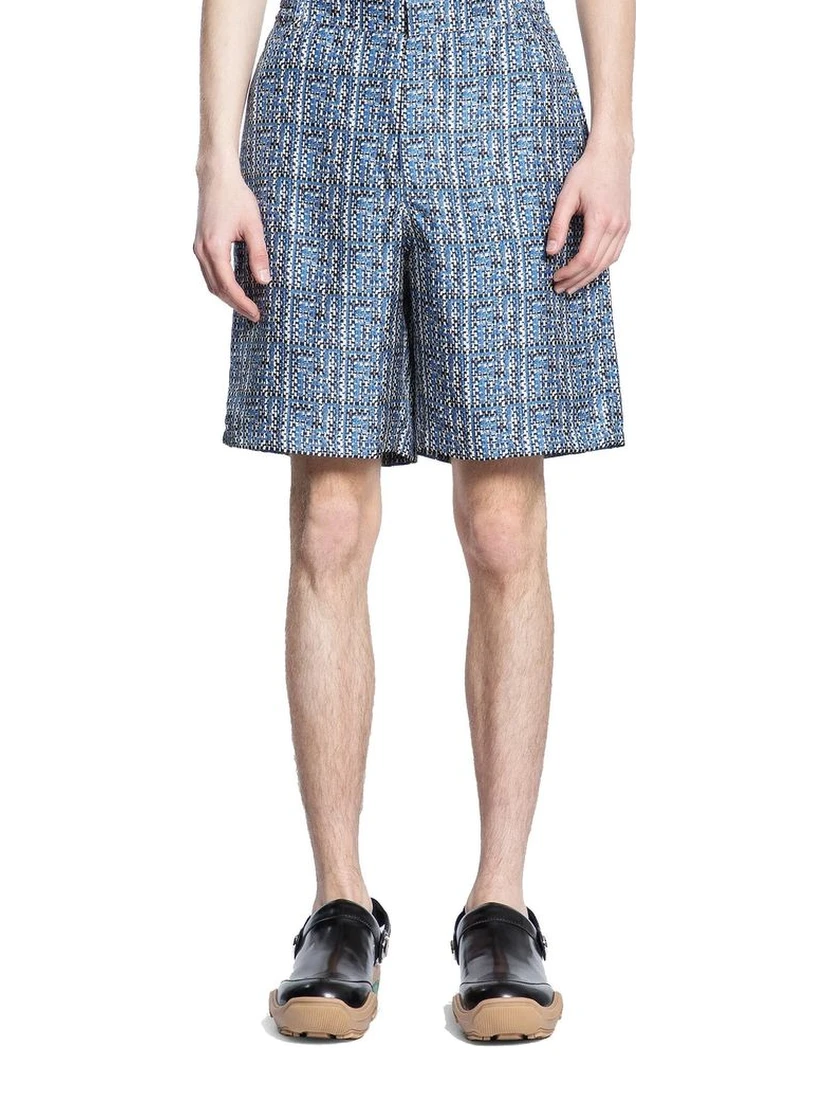 Blue Silk Shorts