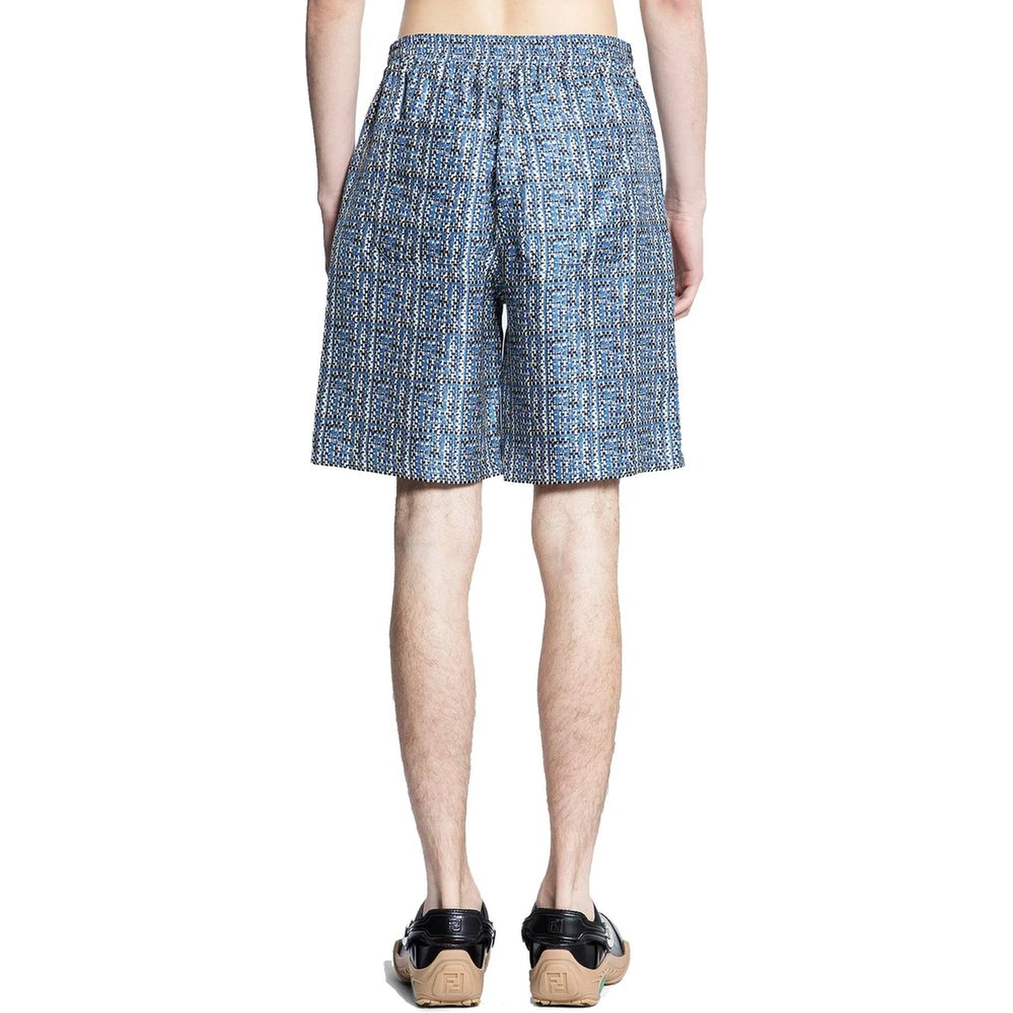 Blue Silk Shorts
