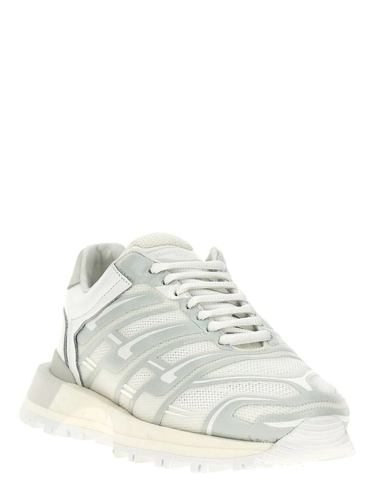 White Fabric Athletic Sneakers alternative