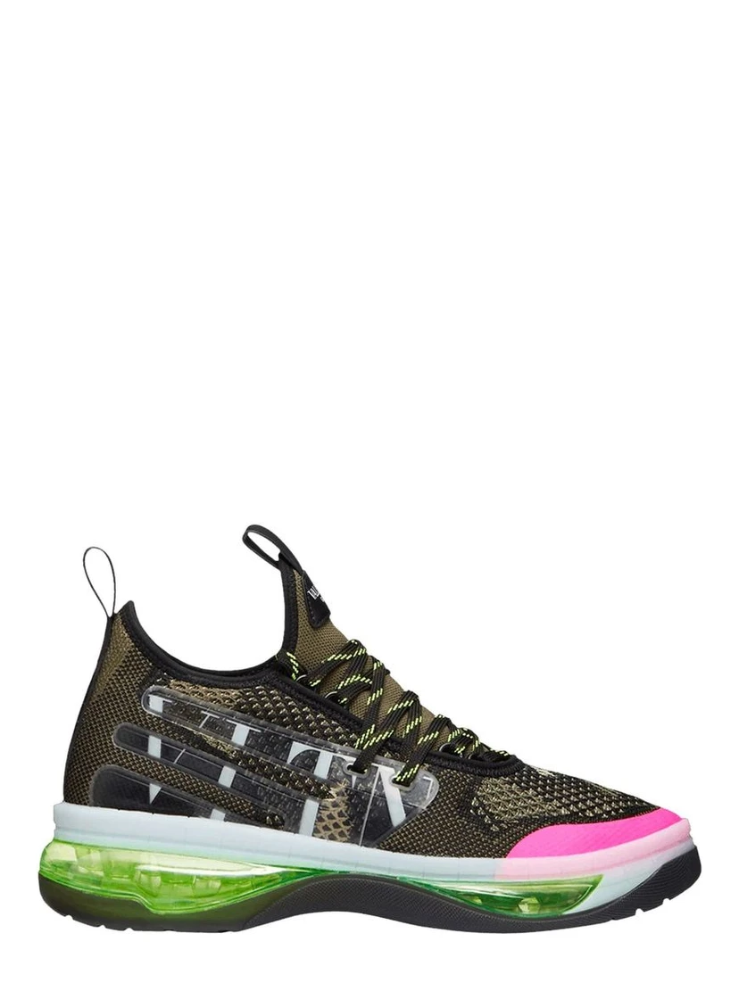 Black Fabric Athletic Sneakers