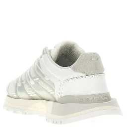 White Fabric Athletic Sneakers